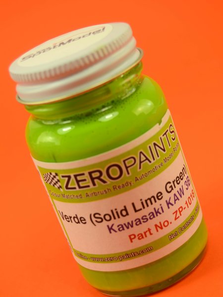 Zero Paints ZP-1018-KAW3B: Paint for airbrush Kawasaki Solid Lime